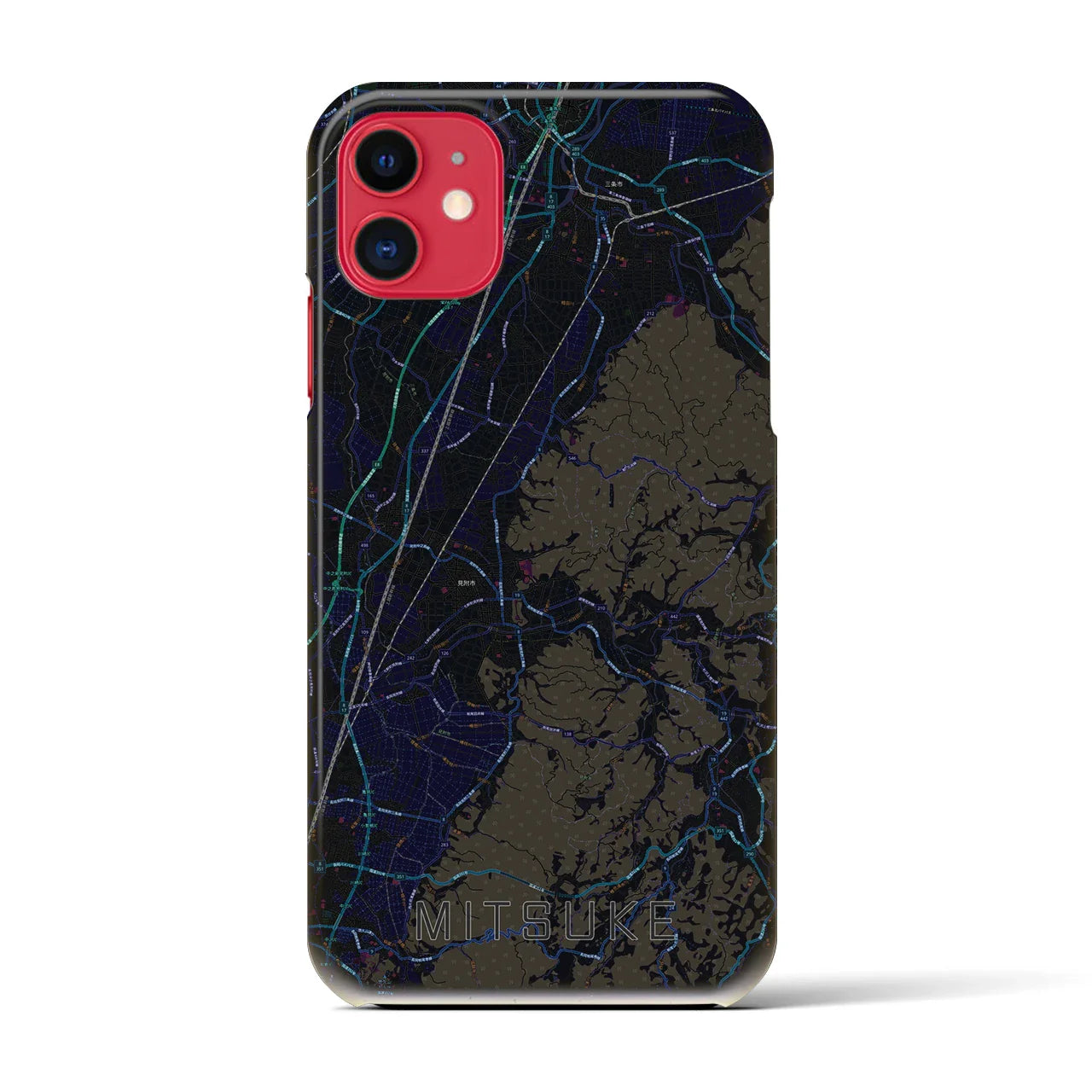 【見附(新潟県)】地図柄iPhoneケース(バックカバータイプ)