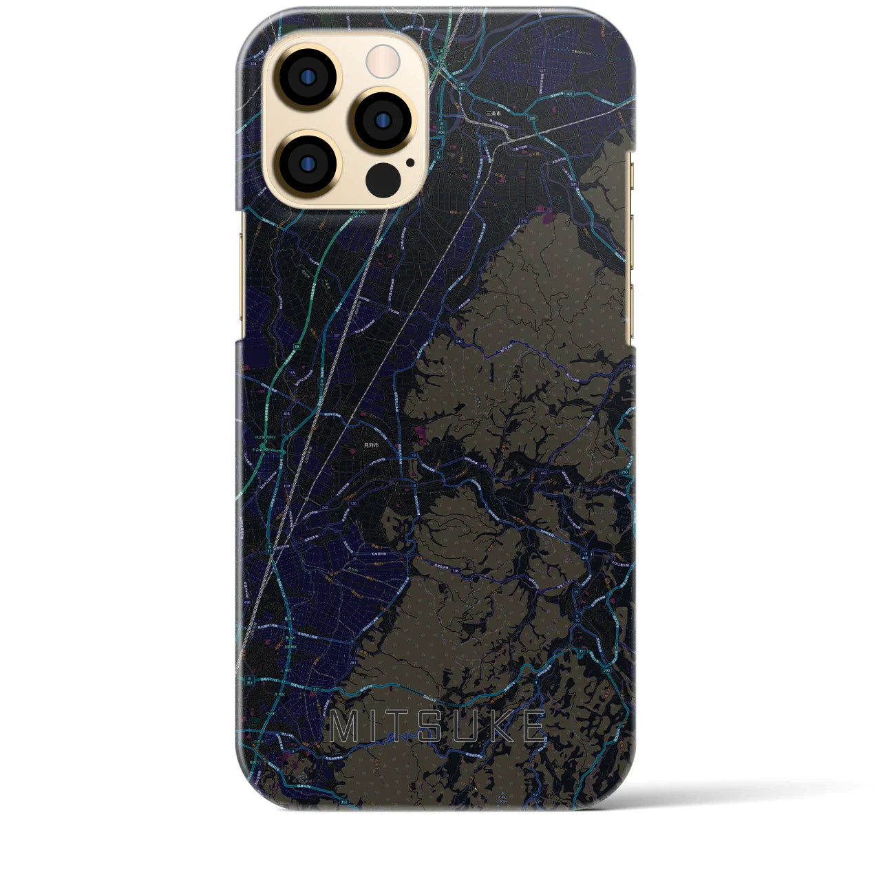 【見附(新潟県)】地図柄iPhoneケース(バックカバータイプ)