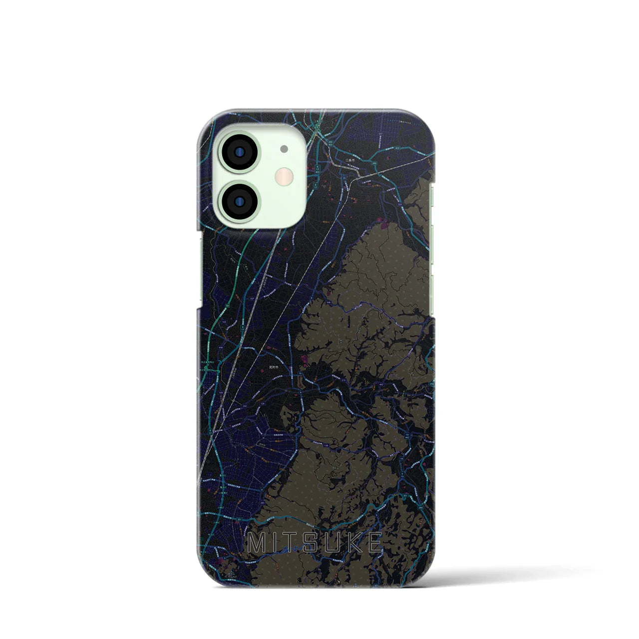 【見附(新潟県)】地図柄iPhoneケース(バックカバータイプ)