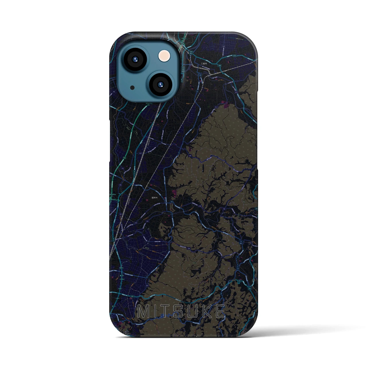 【見附(新潟県)】地図柄iPhoneケース(バックカバータイプ)