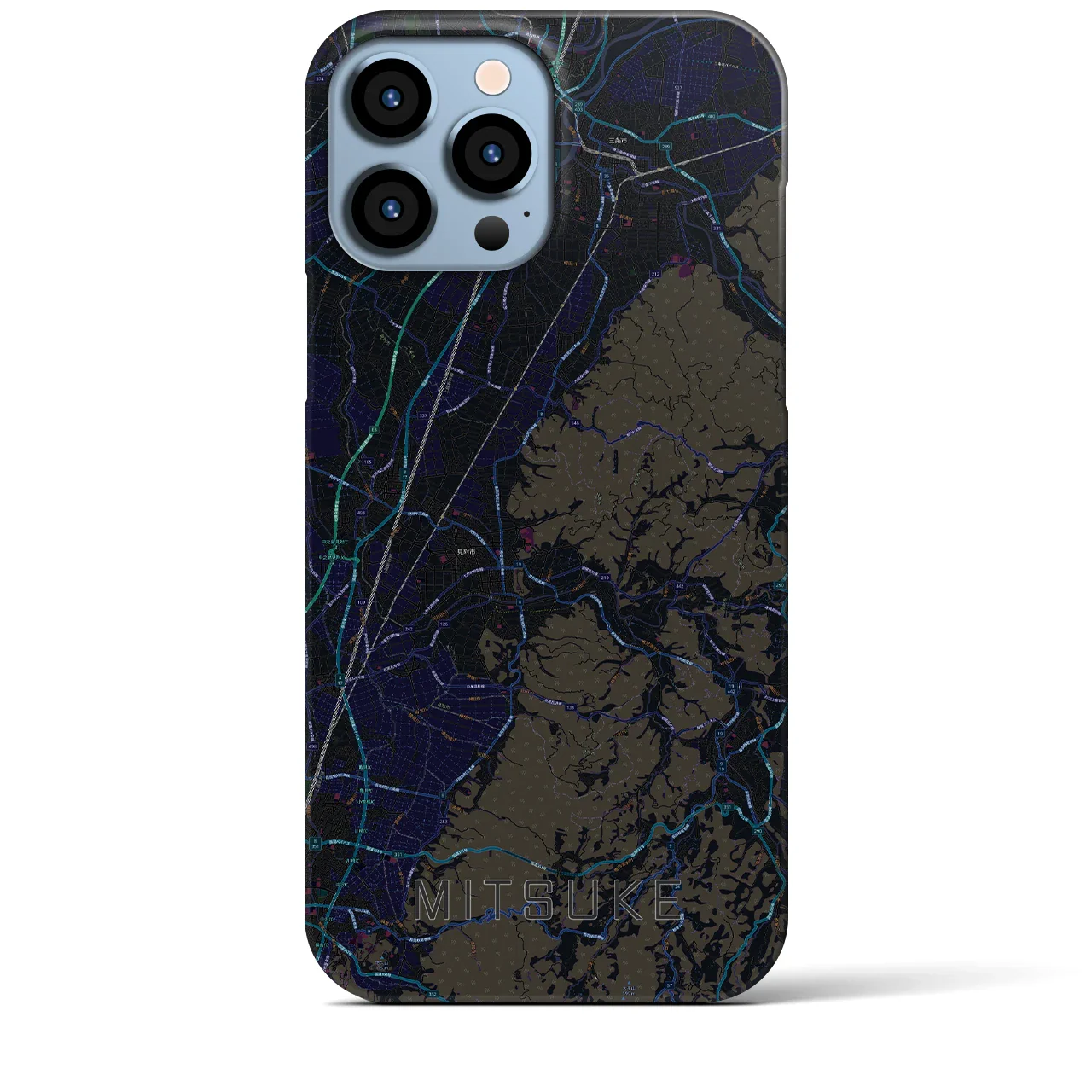 【見附(新潟県)】地図柄iPhoneケース(バックカバータイプ)