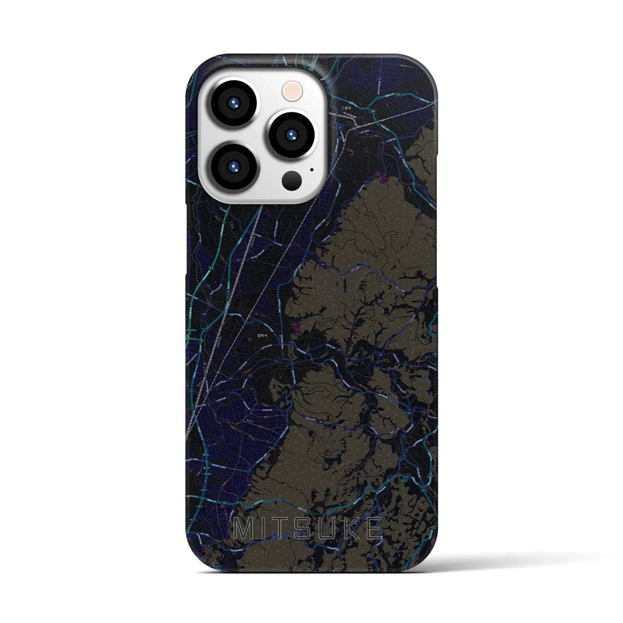 【見附(新潟県)】地図柄iPhoneケース(バックカバータイプ)