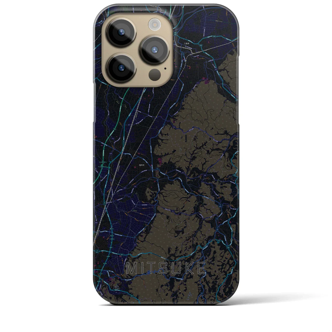 【見附(新潟県)】地図柄iPhoneケース(バックカバータイプ)