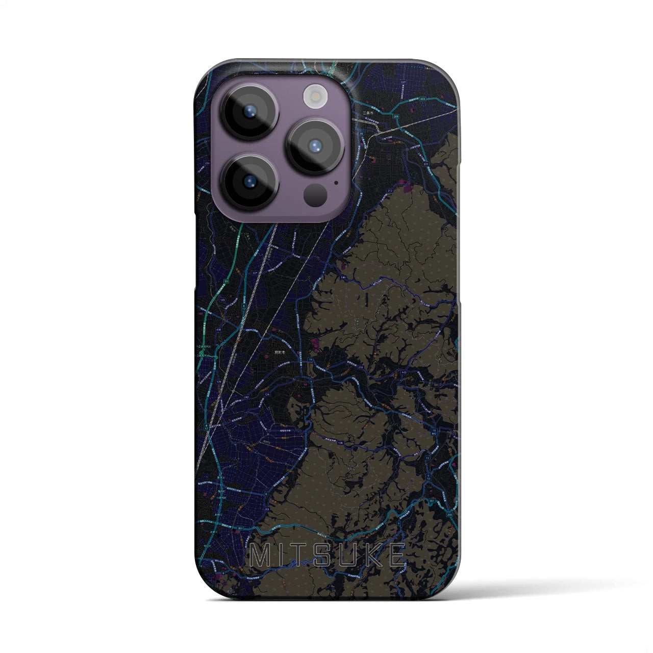 【見附(新潟県)】地図柄iPhoneケース(バックカバータイプ)