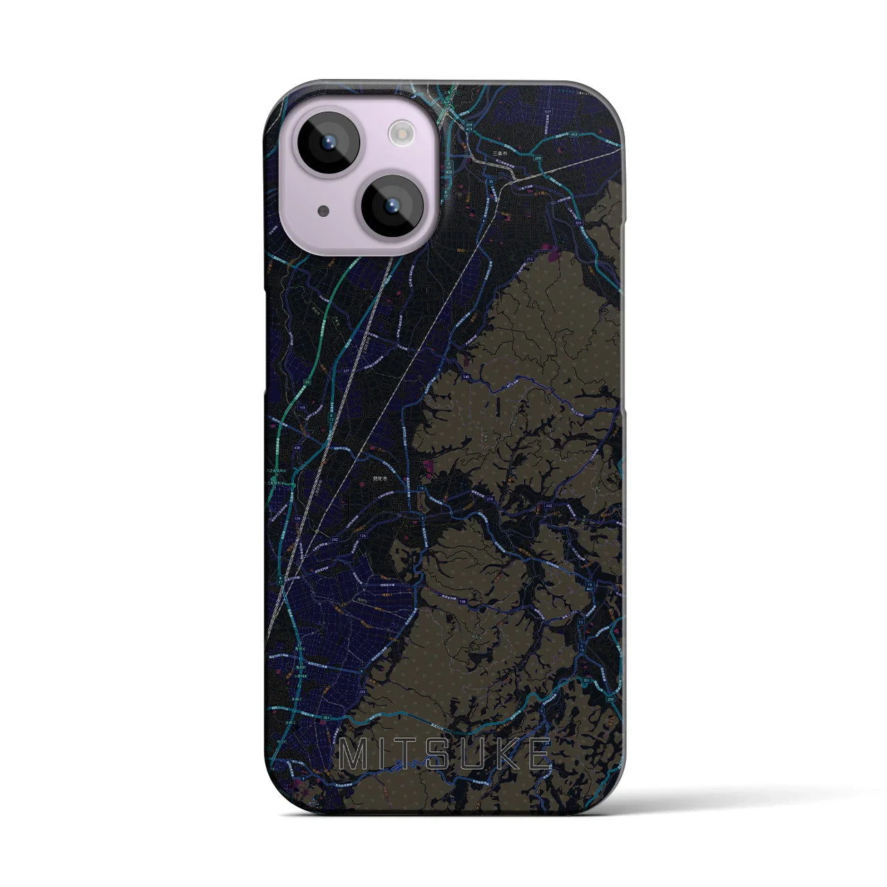 【見附(新潟県)】地図柄iPhoneケース(バックカバータイプ)