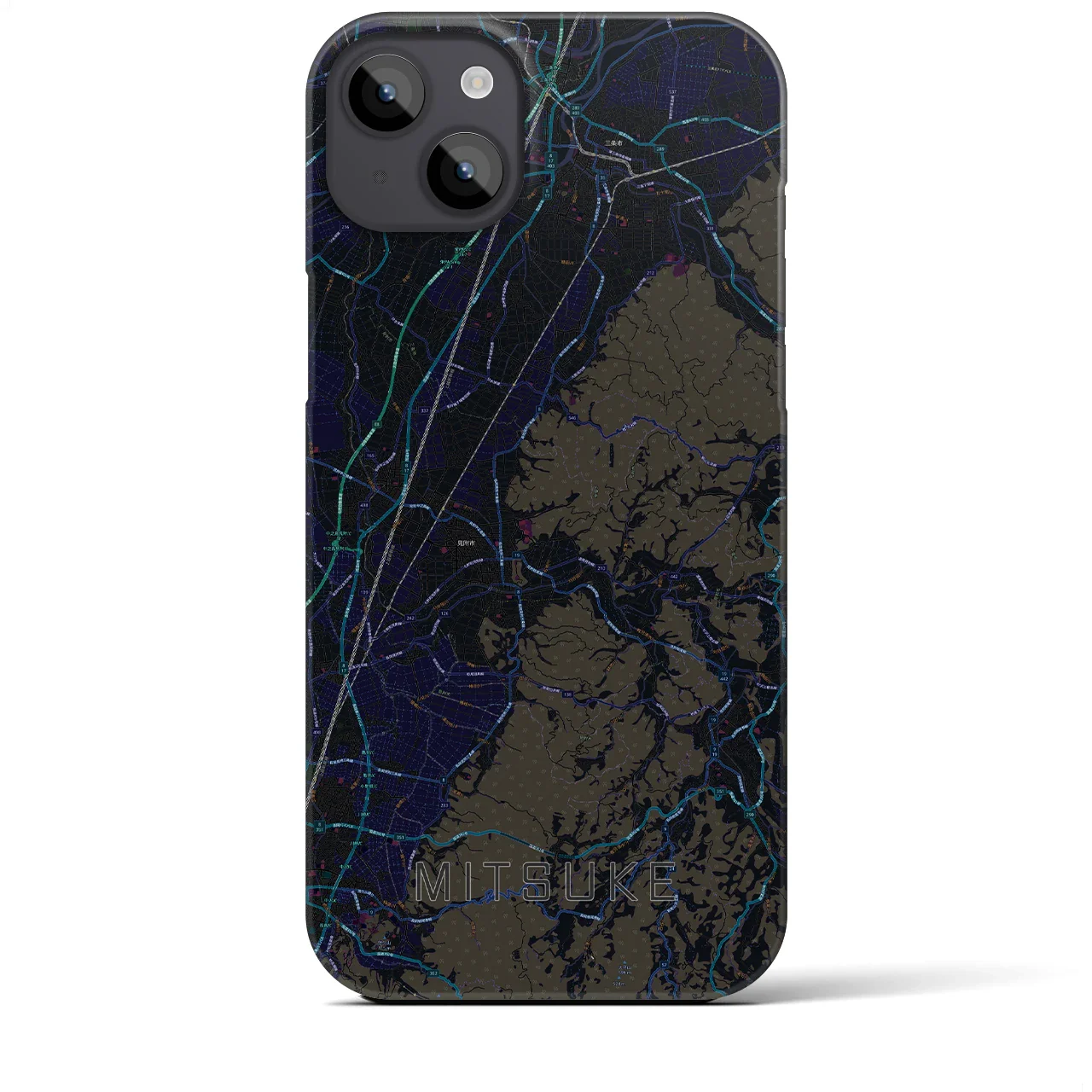 【見附(新潟県)】地図柄iPhoneケース(バックカバータイプ)