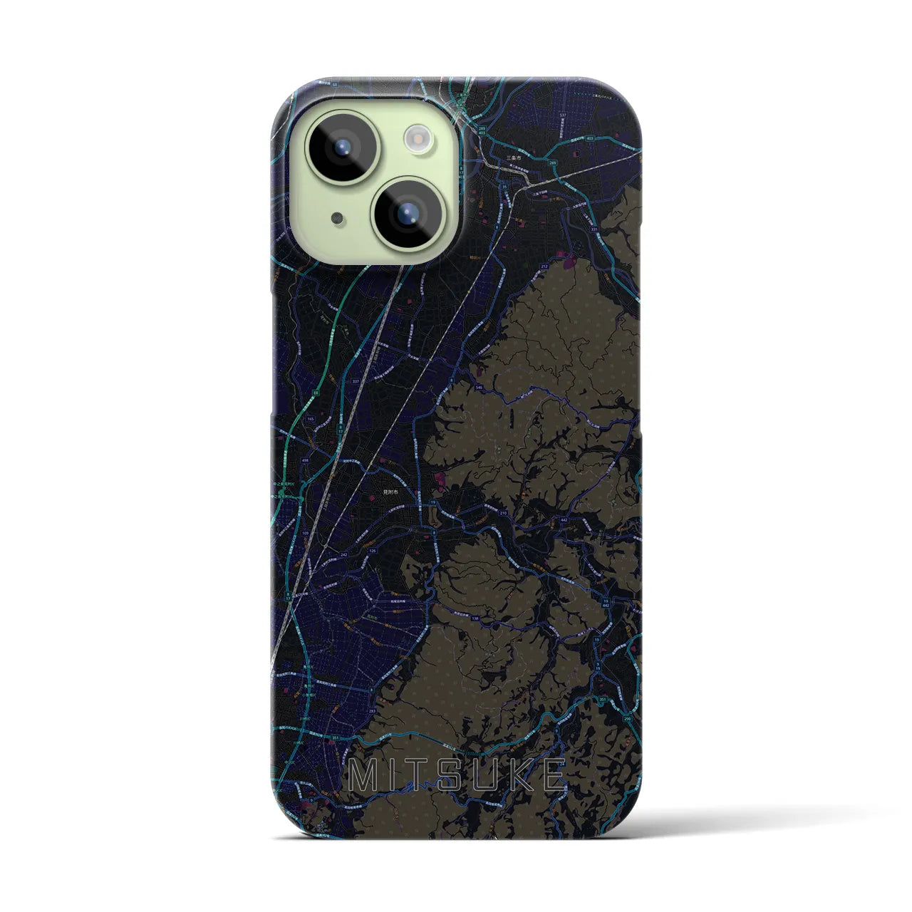 【見附(新潟県)】地図柄iPhoneケース(バックカバータイプ)