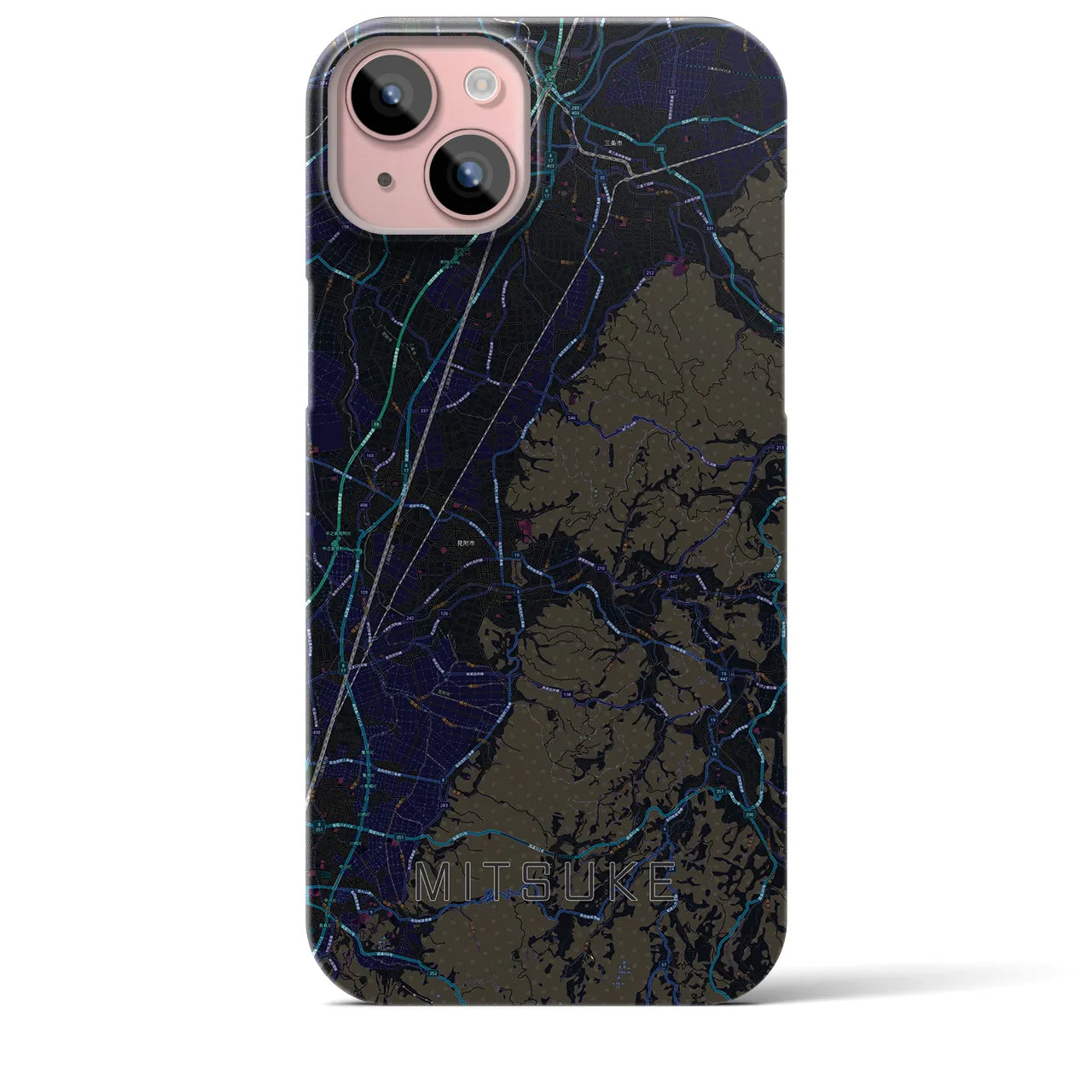 【見附(新潟県)】地図柄iPhoneケース(バックカバータイプ)