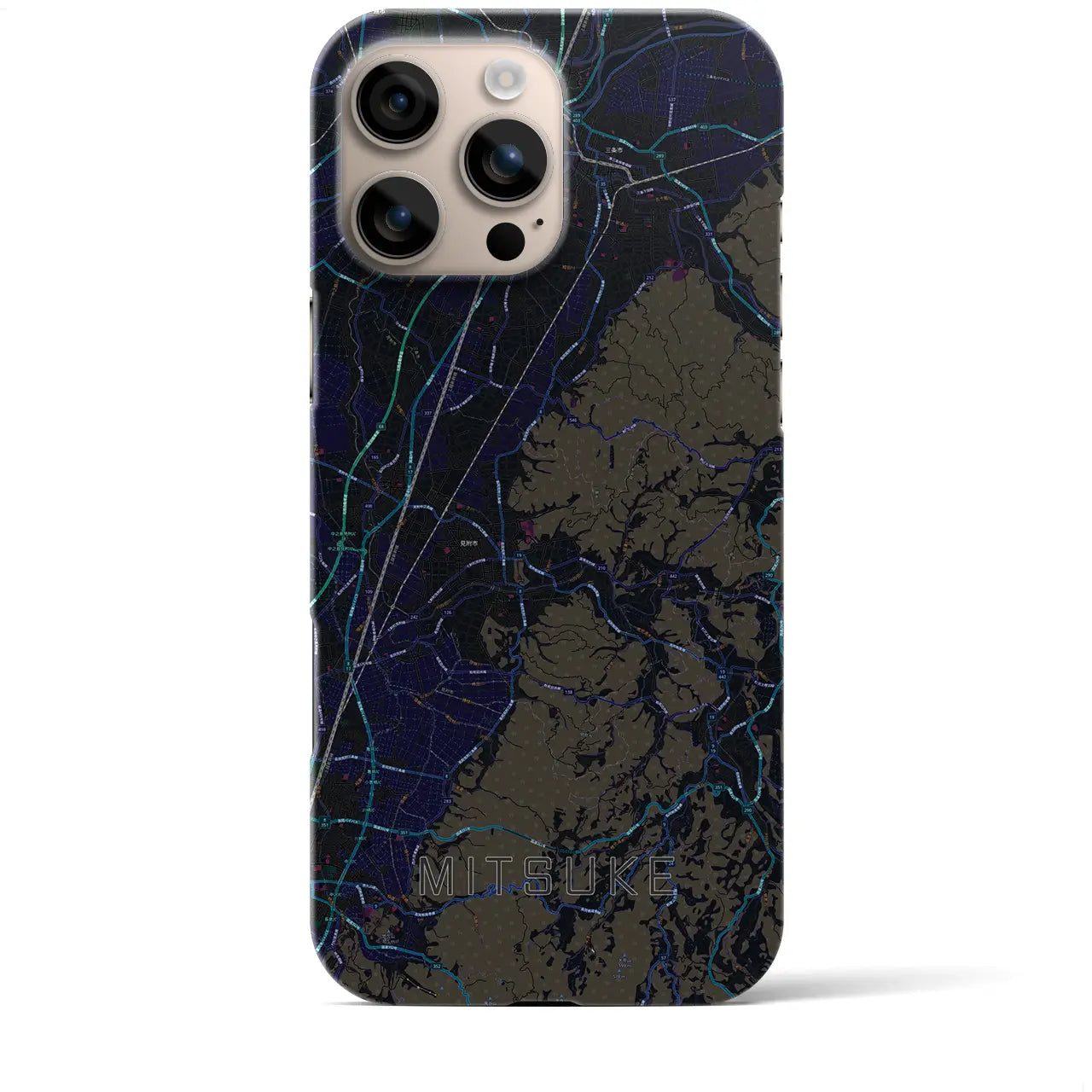 【見附(新潟県)】地図柄iPhoneケース(バックカバータイプ)