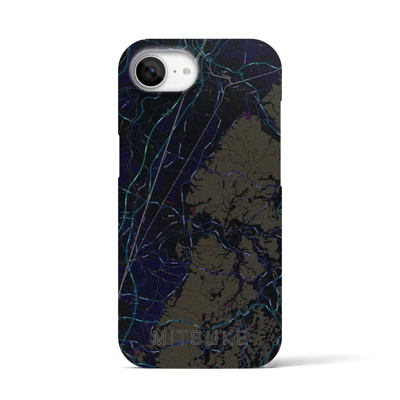 【見附(新潟県)】地図柄iPhoneケース(バックカバータイプ)