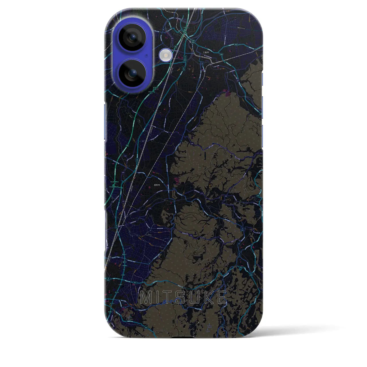 【見附(新潟県)】地図柄iPhoneケース(バックカバータイプ)