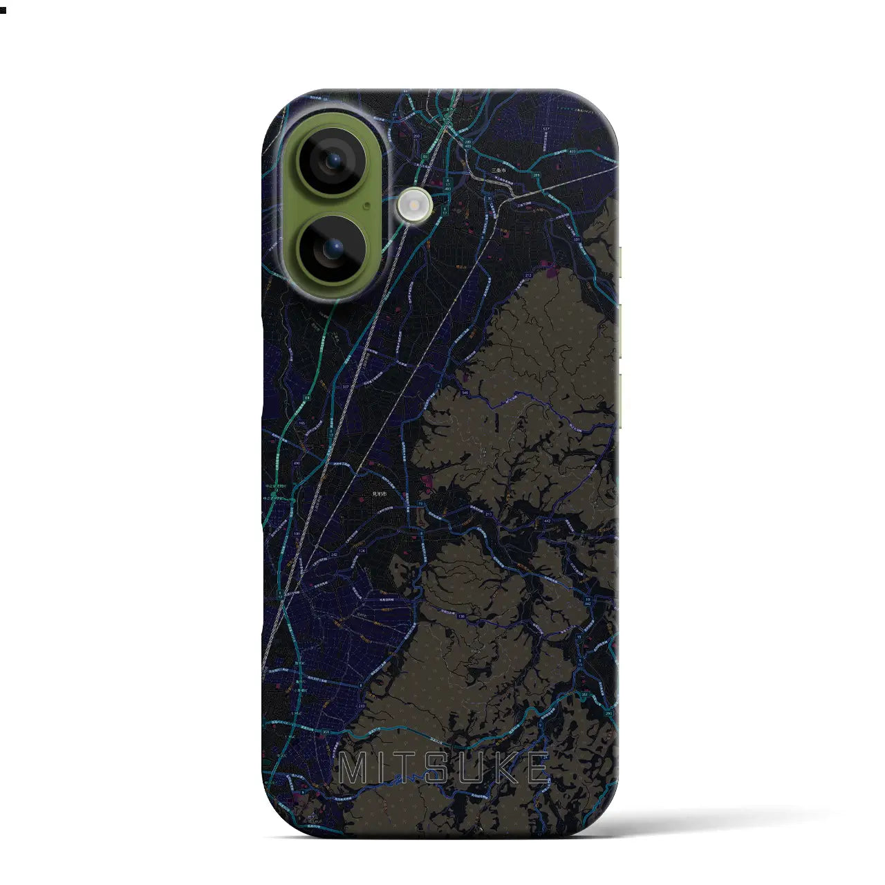 【見附(新潟県)】地図柄iPhoneケース(バックカバータイプ)