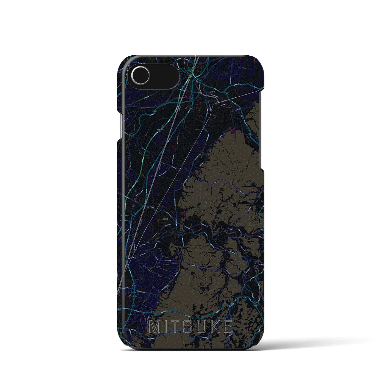 【見附(新潟県)】地図柄iPhoneケース(バックカバータイプ)