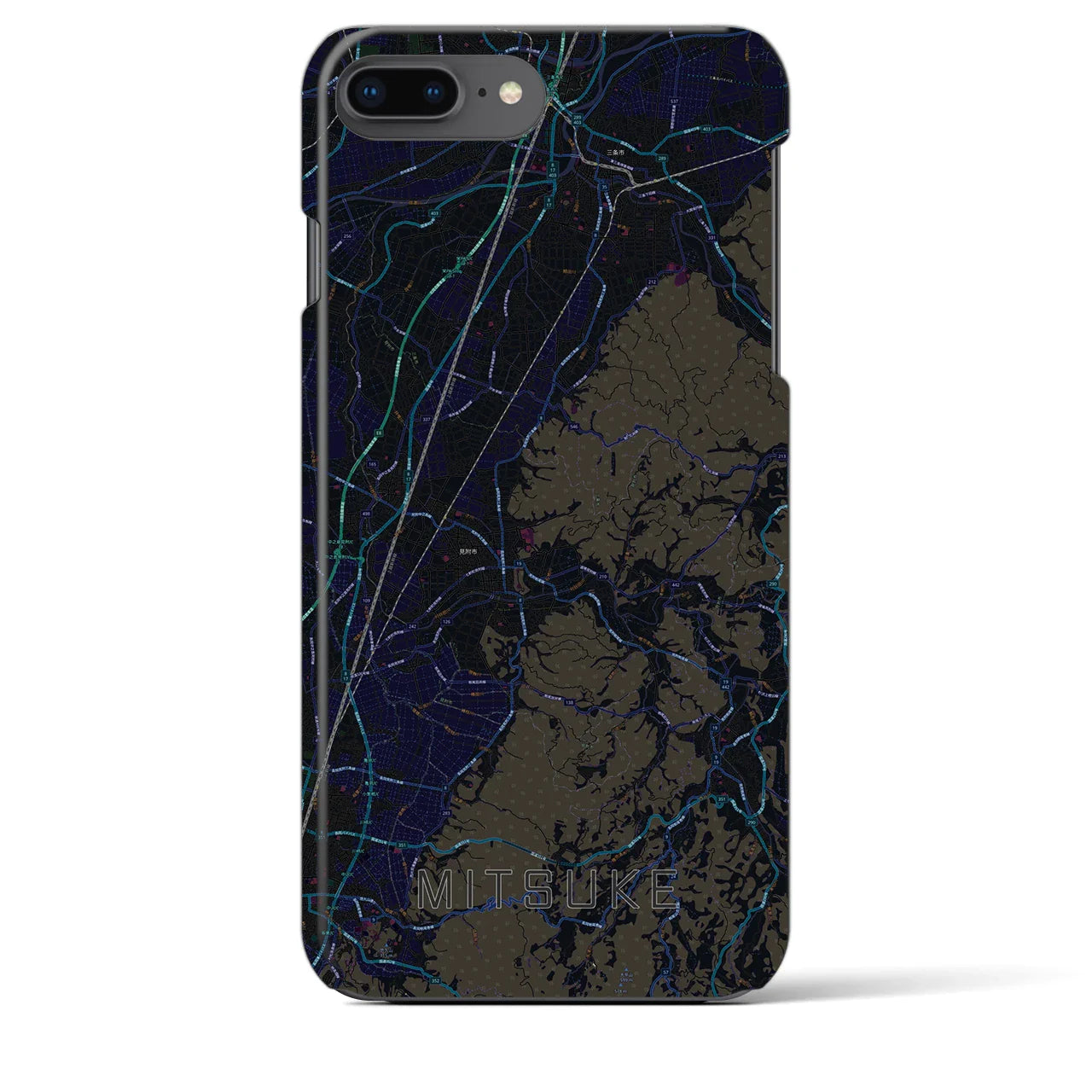 【見附(新潟県)】地図柄iPhoneケース(バックカバータイプ)