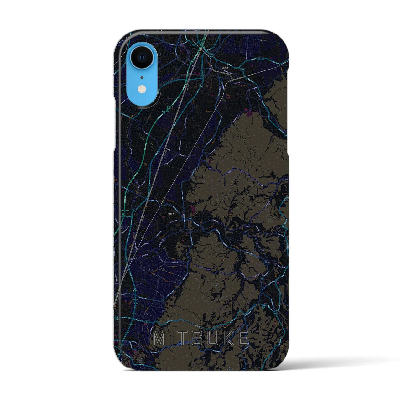 【見附(新潟県)】地図柄iPhoneケース(バックカバータイプ)