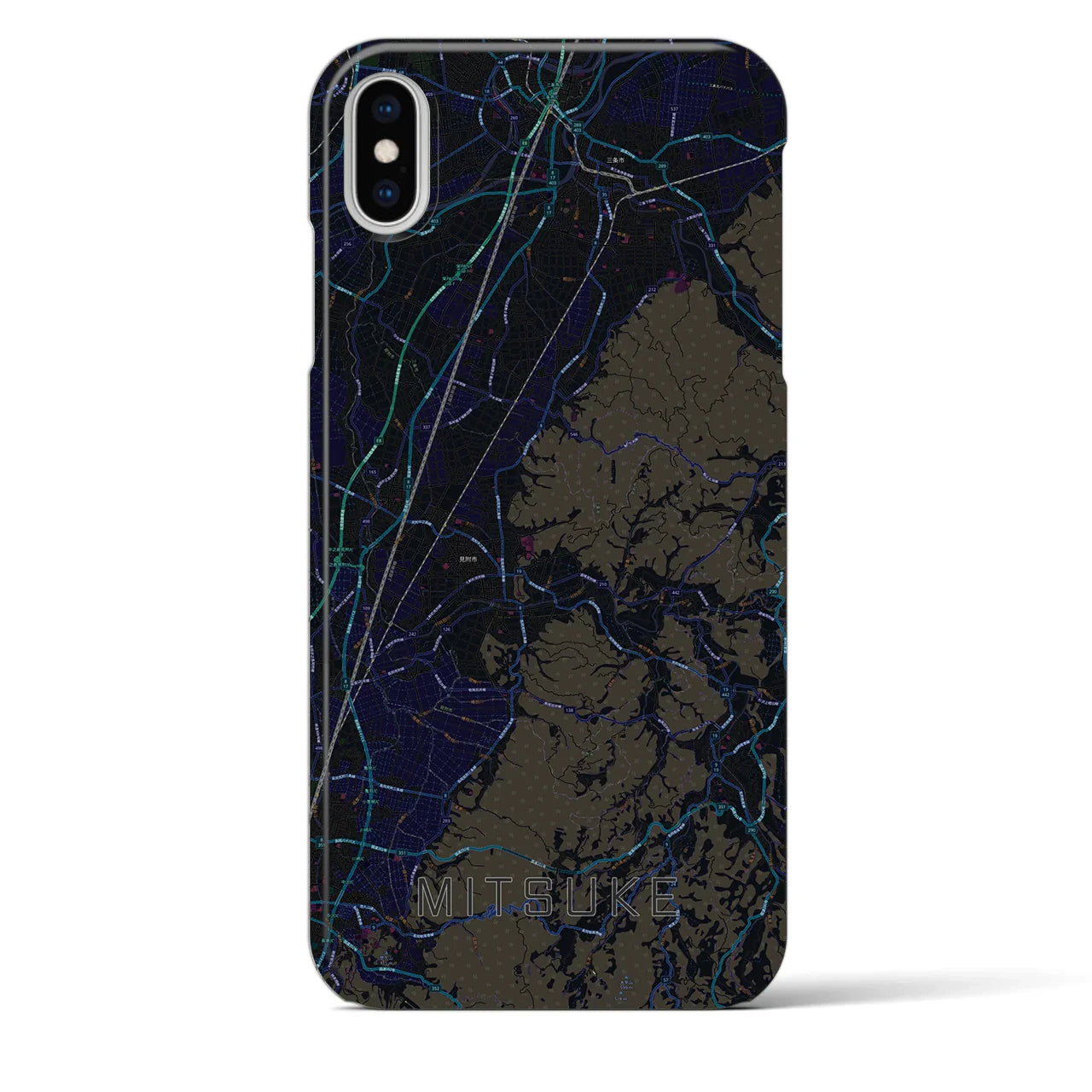 【見附(新潟県)】地図柄iPhoneケース(バックカバータイプ)