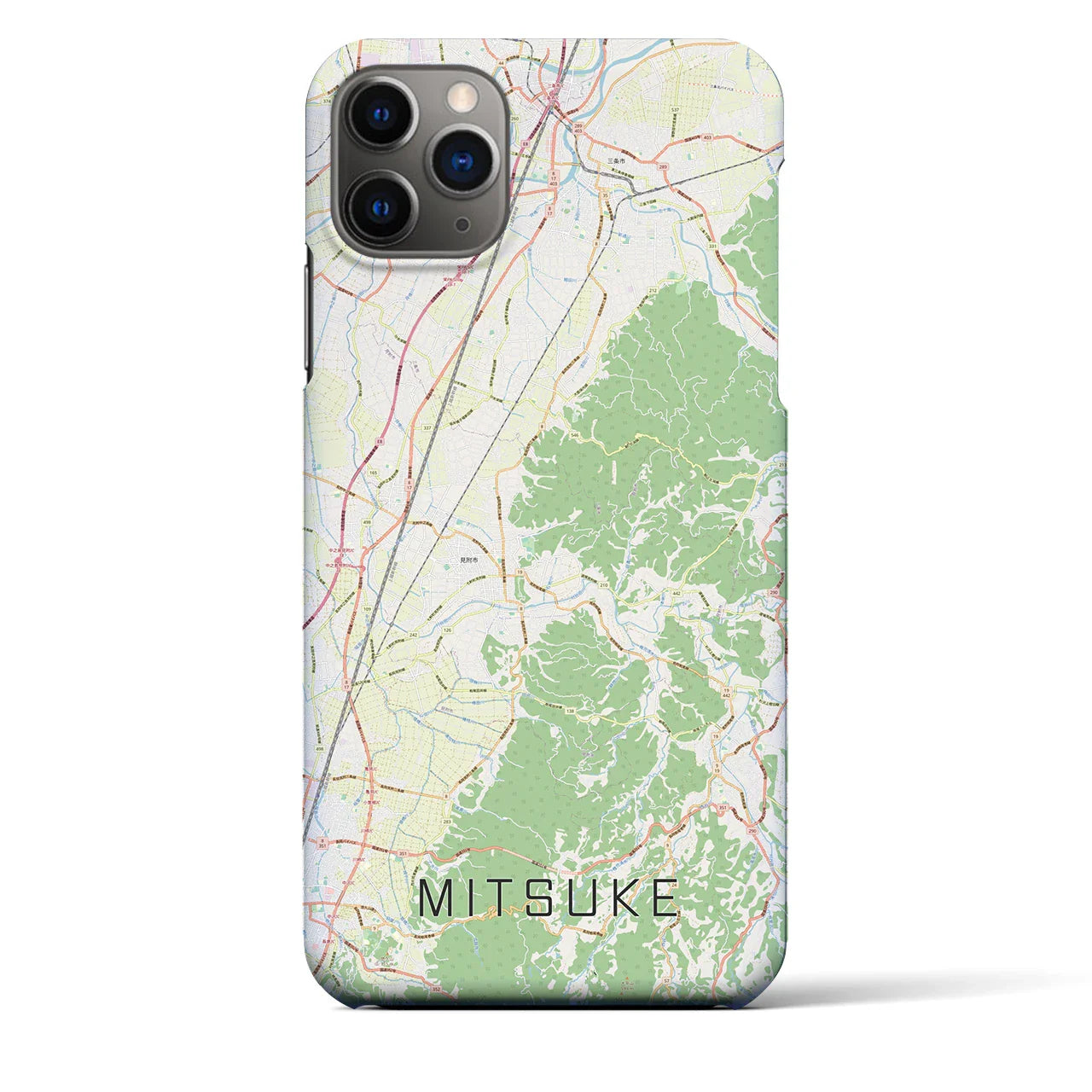 【見附(新潟県)】地図柄iPhoneケース(バックカバータイプ)