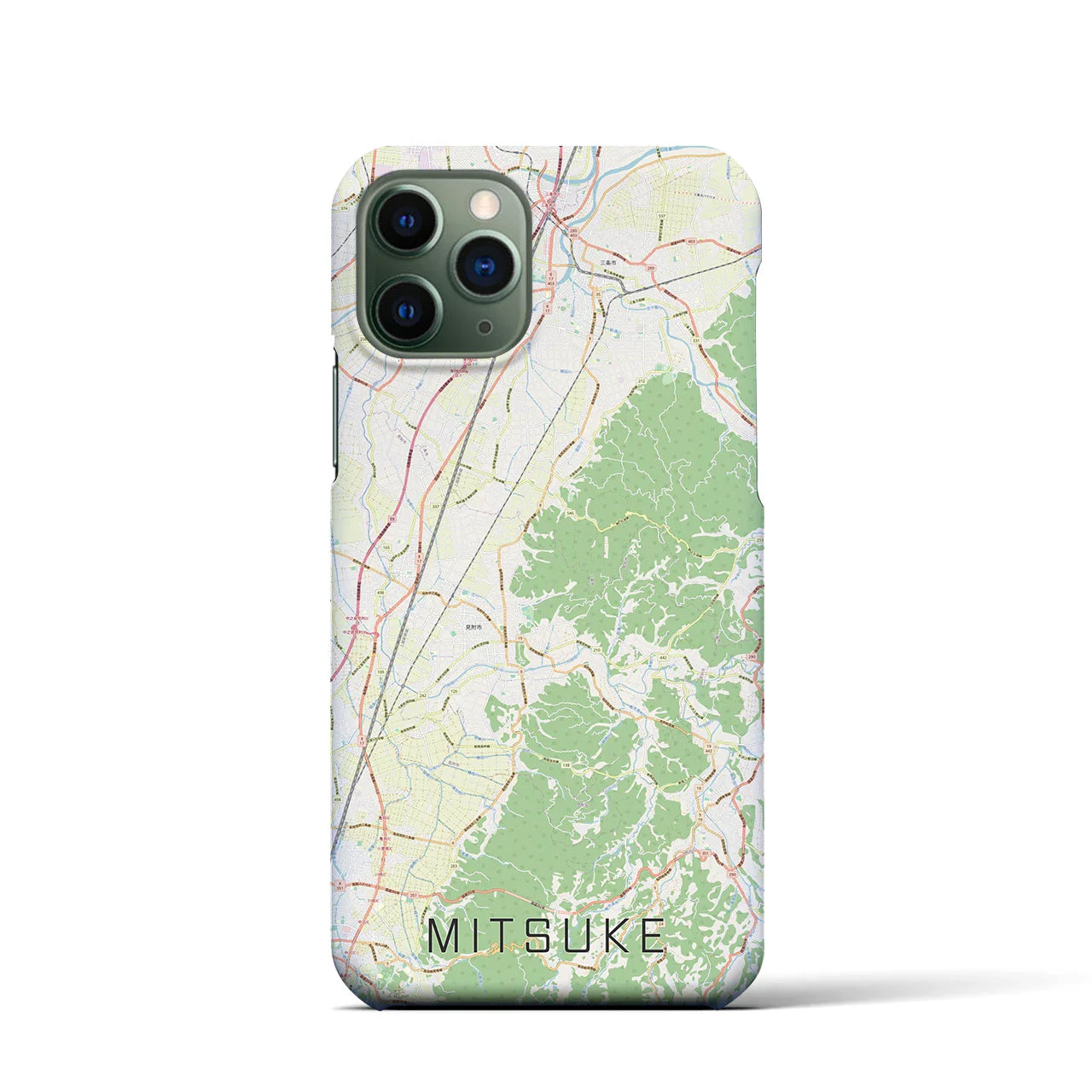 【見附(新潟県)】地図柄iPhoneケース(バックカバータイプ)