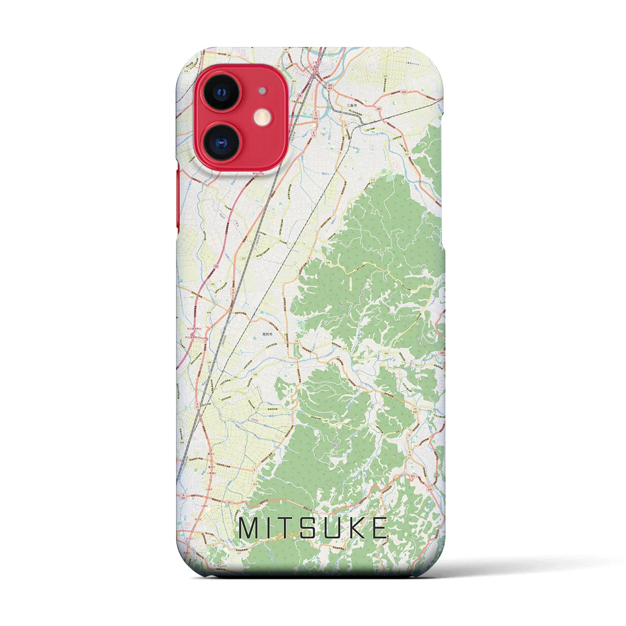【見附(新潟県)】地図柄iPhoneケース(バックカバータイプ)