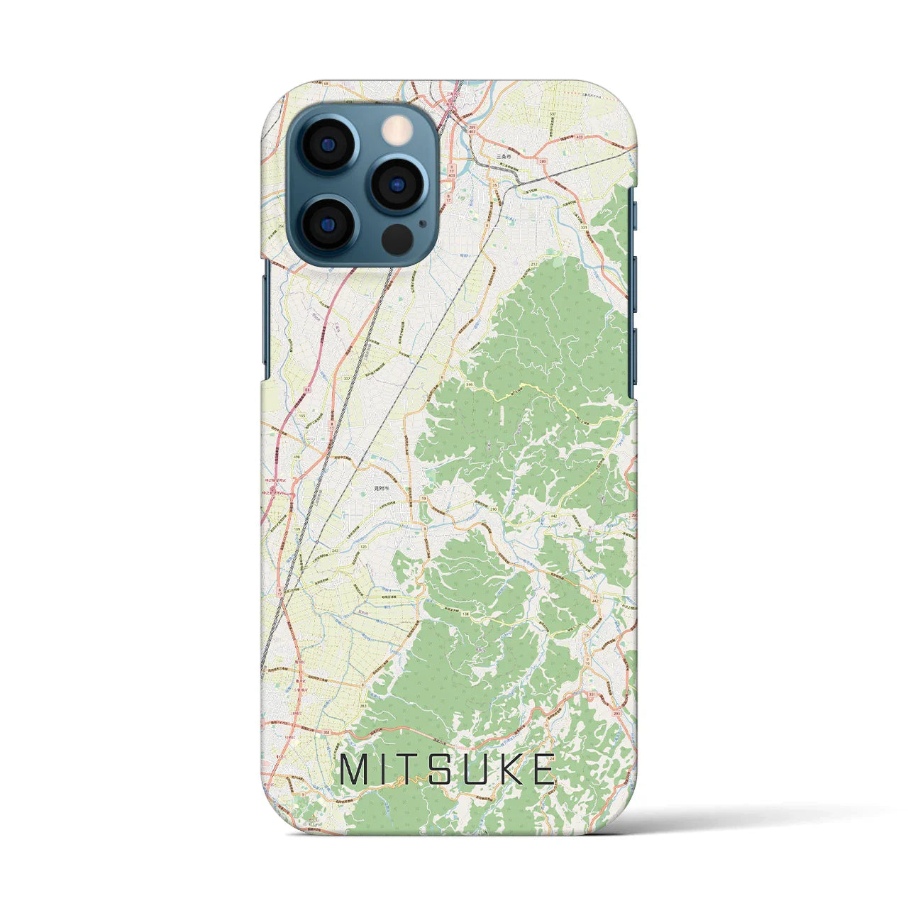 【見附(新潟県)】地図柄iPhoneケース(バックカバータイプ)
