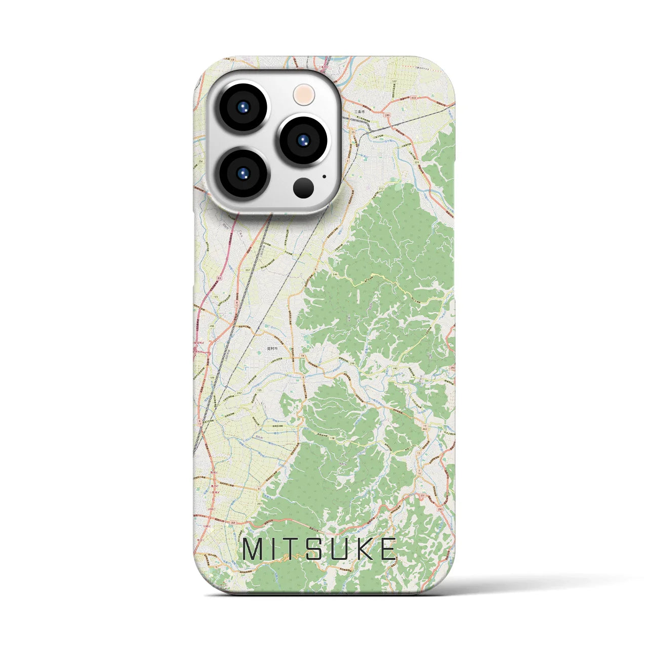 【見附(新潟県)】地図柄iPhoneケース(バックカバータイプ)