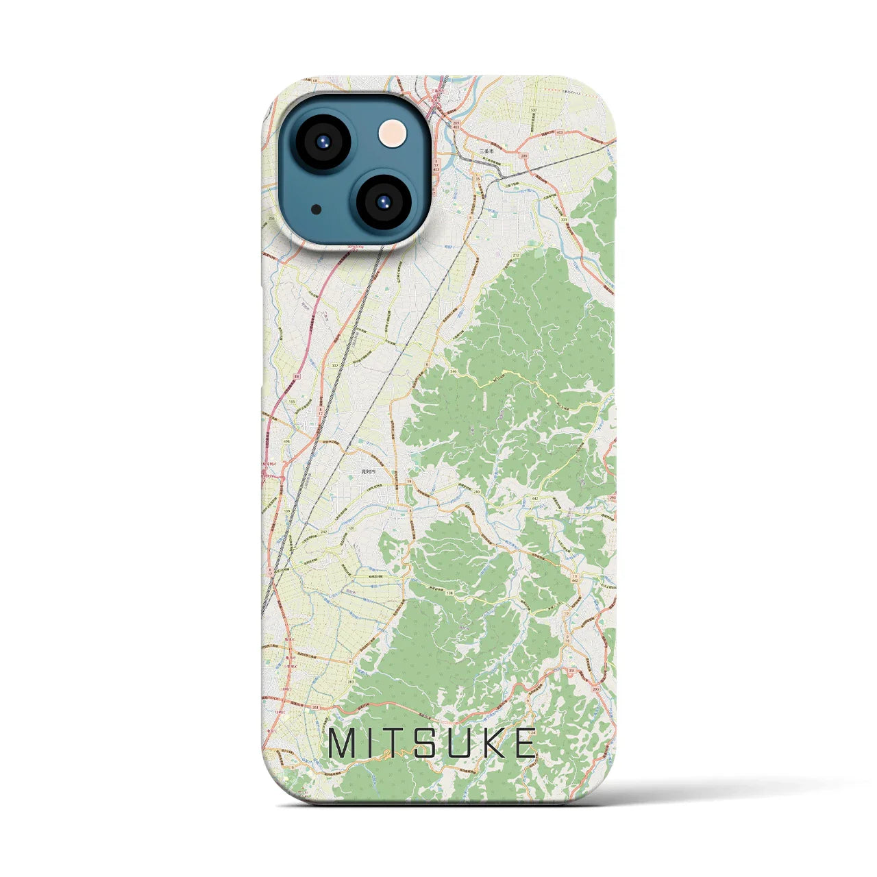 【見附(新潟県)】地図柄iPhoneケース(バックカバータイプ)