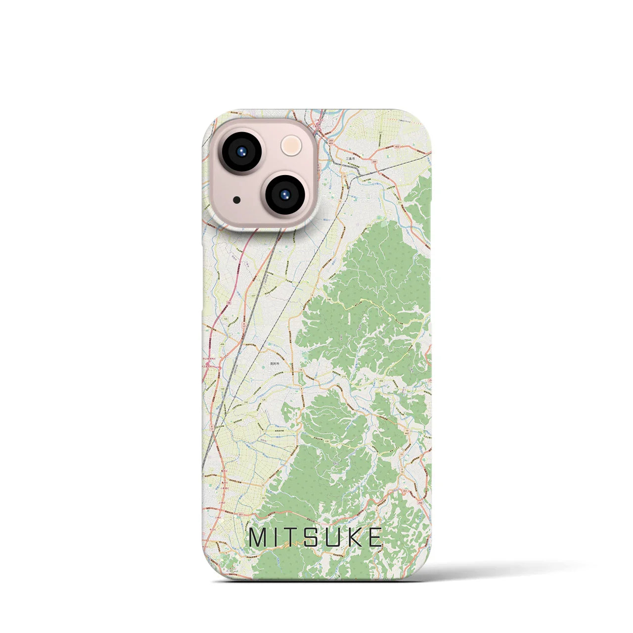 【見附(新潟県)】地図柄iPhoneケース(バックカバータイプ)