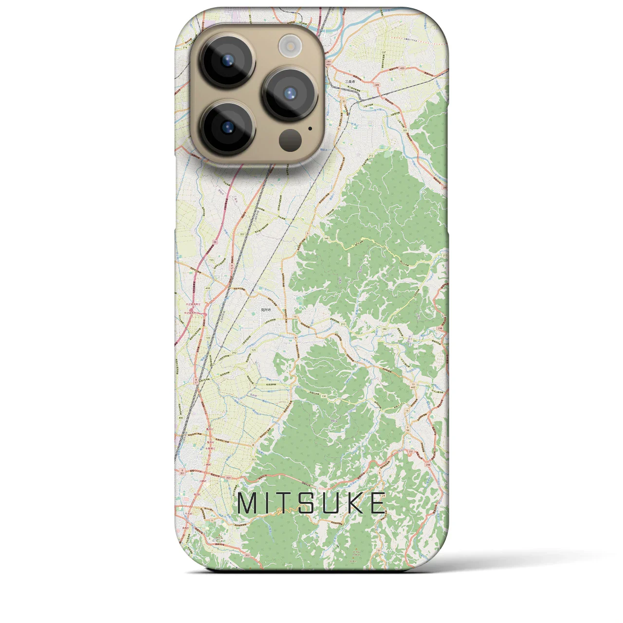 【見附(新潟県)】地図柄iPhoneケース(バックカバータイプ)