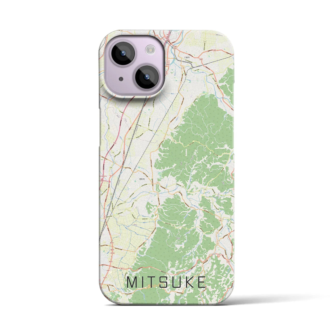 【見附(新潟県)】地図柄iPhoneケース(バックカバータイプ)