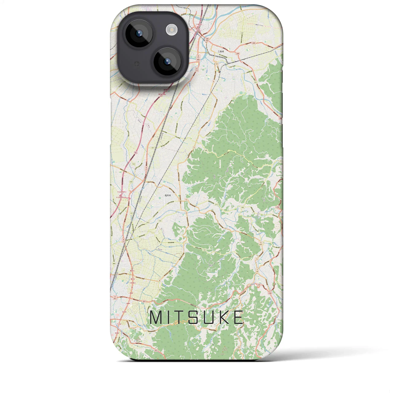 【見附(新潟県)】地図柄iPhoneケース(バックカバータイプ)