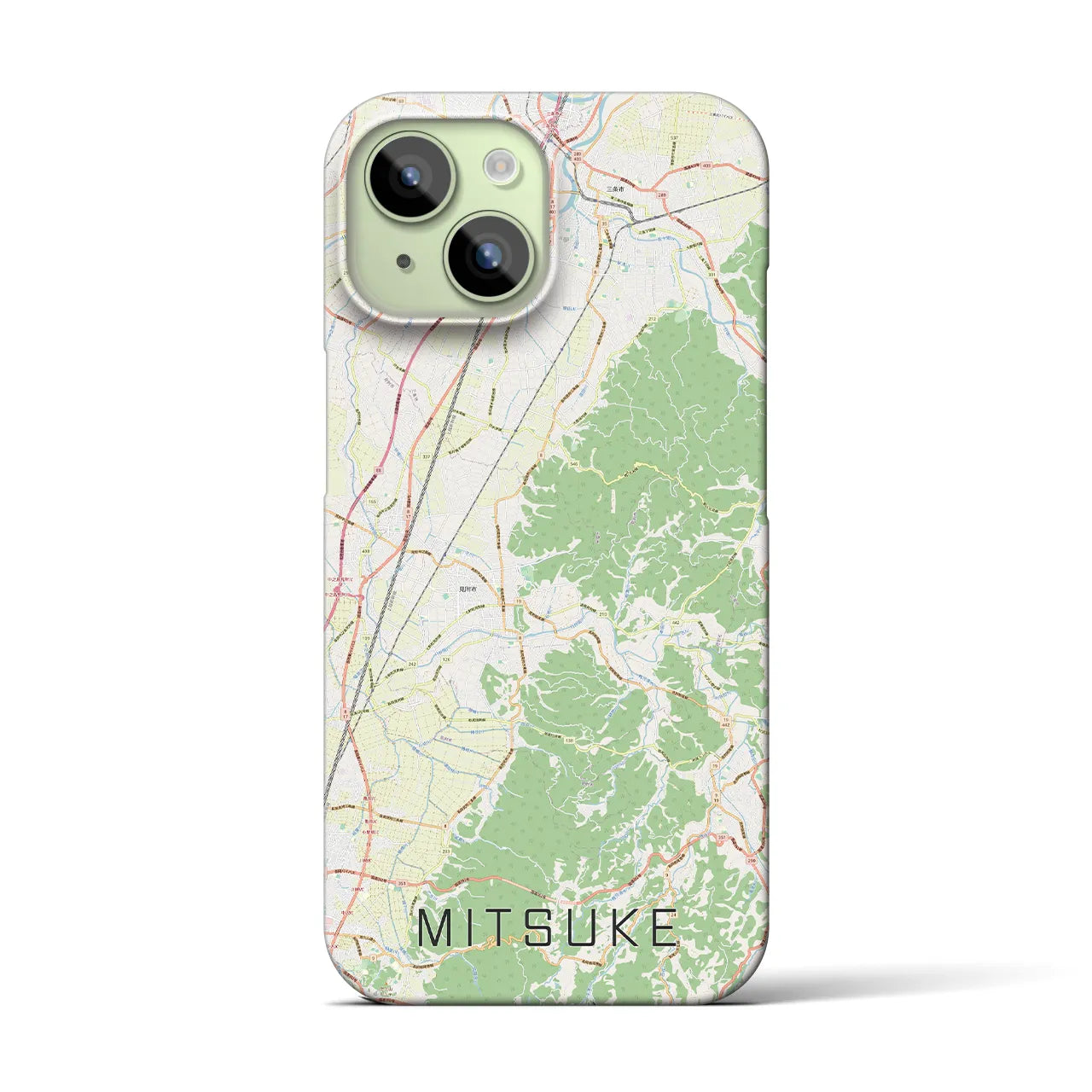 【見附(新潟県)】地図柄iPhoneケース(バックカバータイプ)