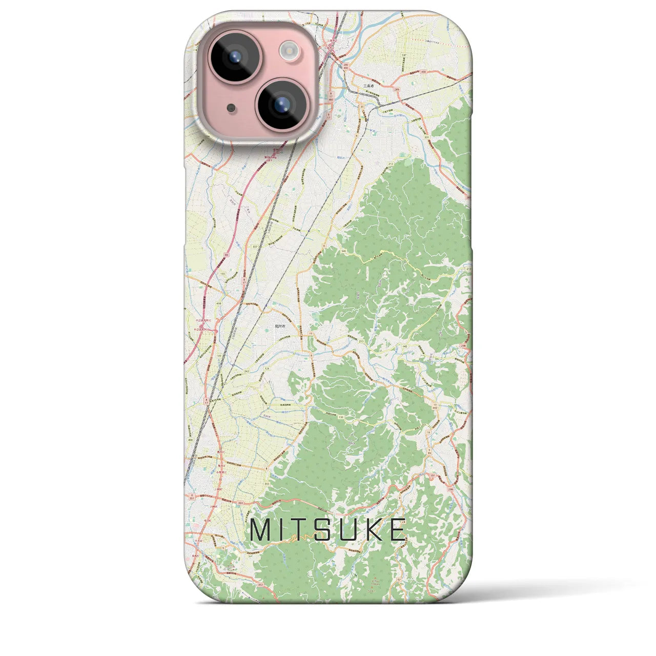 【見附(新潟県)】地図柄iPhoneケース(バックカバータイプ)