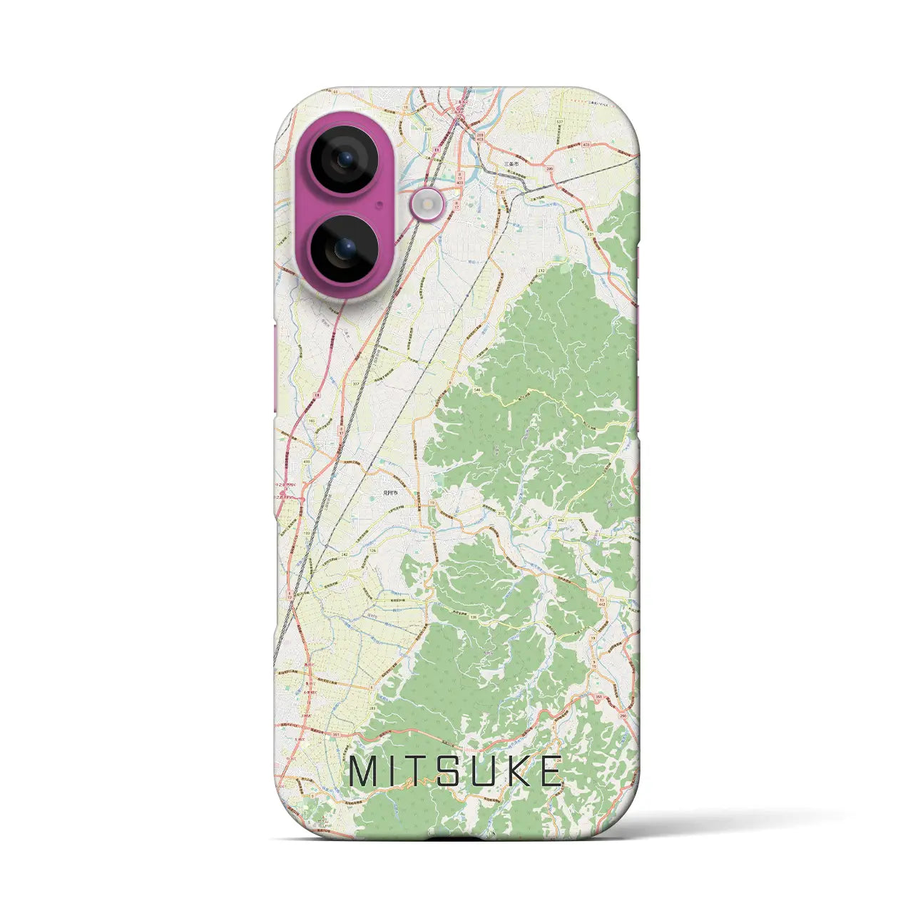 【見附(新潟県)】地図柄iPhoneケース(バックカバータイプ)
