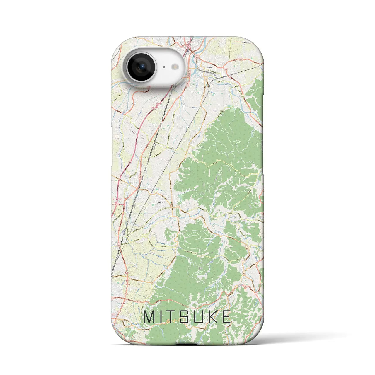 【見附(新潟県)】地図柄iPhoneケース(バックカバータイプ)