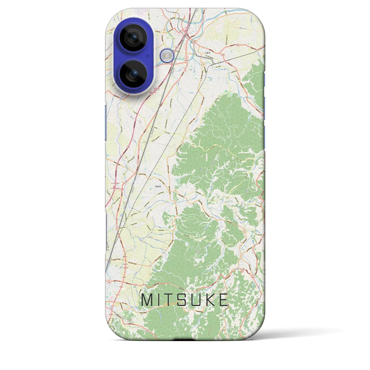 【見附(新潟県)】地図柄iPhoneケース(バックカバータイプ)