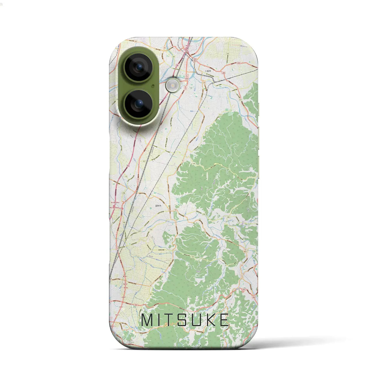 【見附(新潟県)】地図柄iPhoneケース(バックカバータイプ)