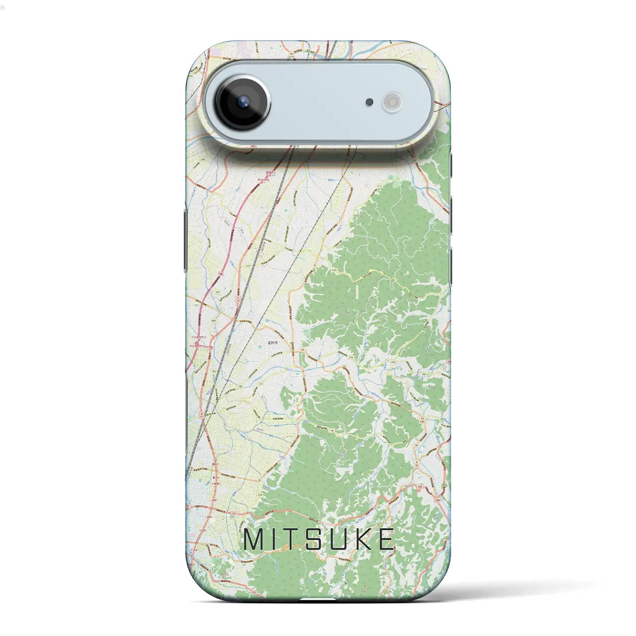 【見附(新潟県)】地図柄iPhoneケース(バックカバータイプ)ブラック・iPhone 17 Pro Max 用