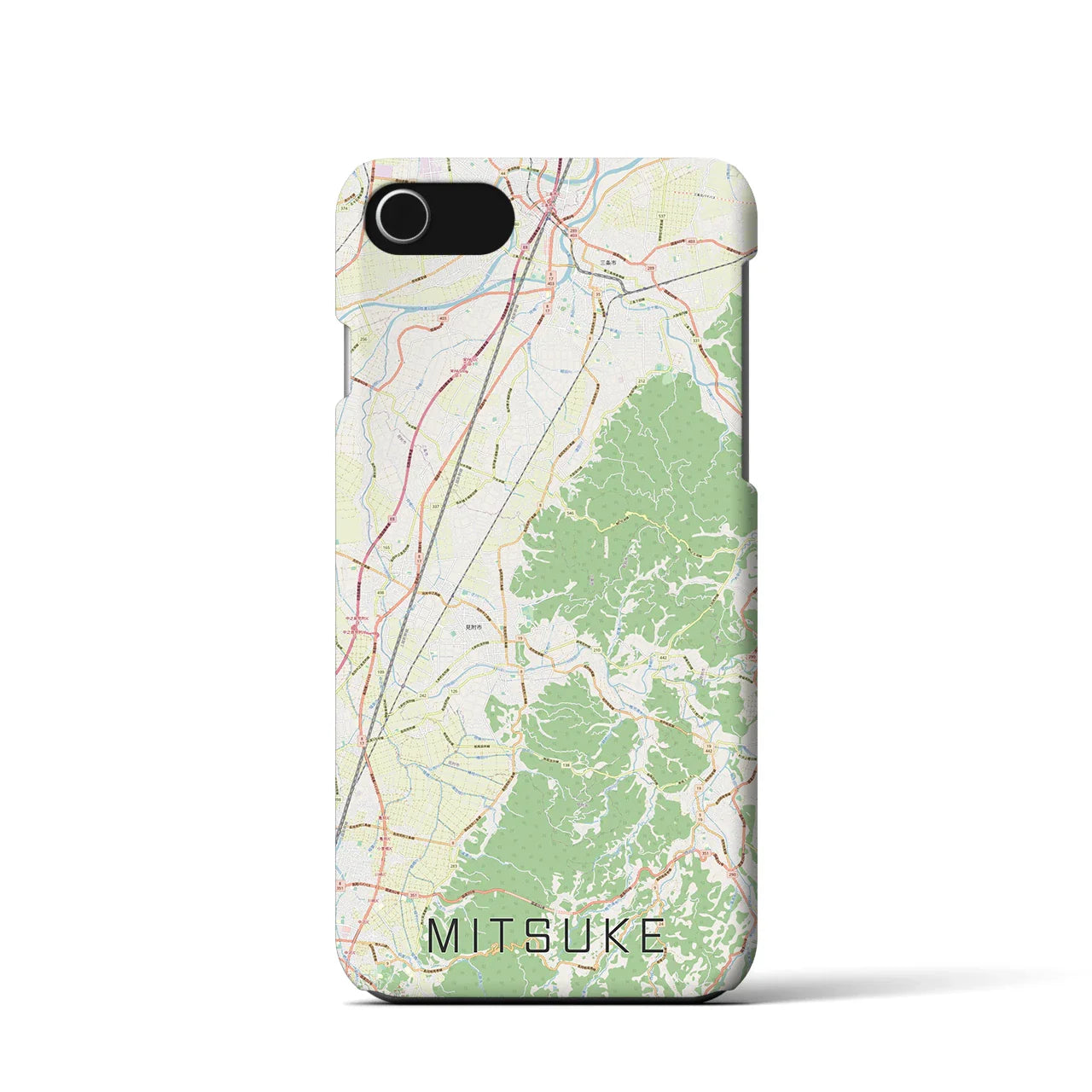 【見附(新潟県)】地図柄iPhoneケース(バックカバータイプ)