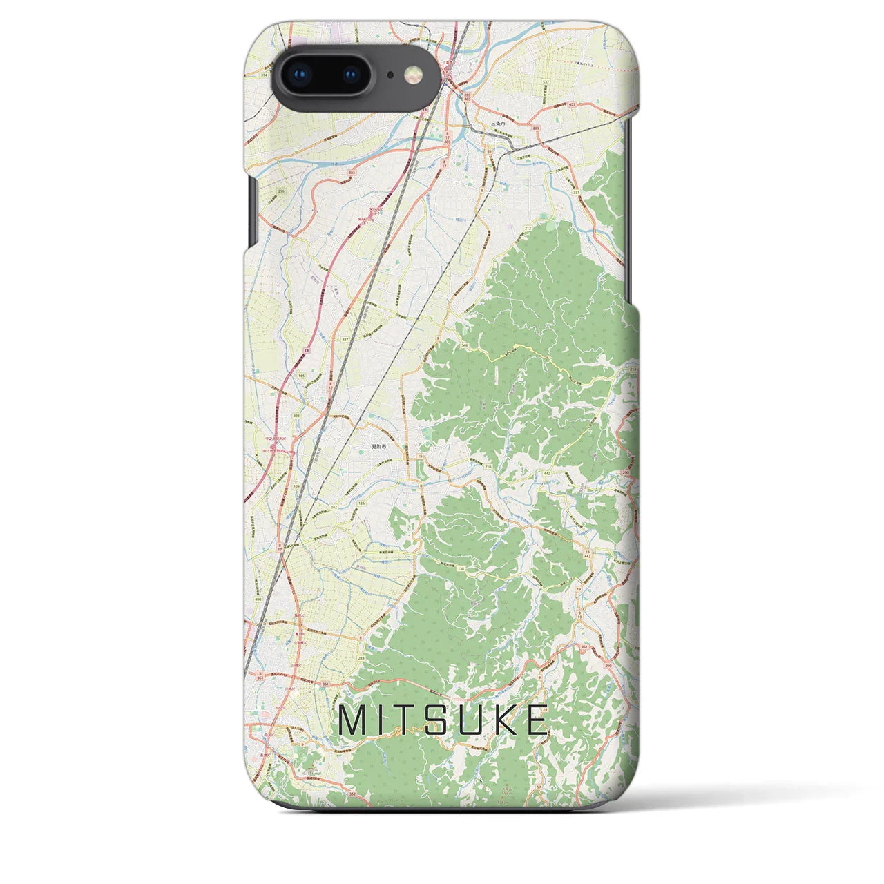 【見附(新潟県)】地図柄iPhoneケース(バックカバータイプ)