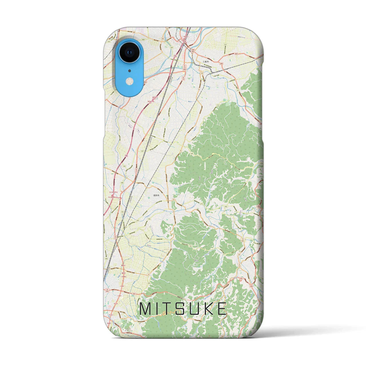 【見附(新潟県)】地図柄iPhoneケース(バックカバータイプ)