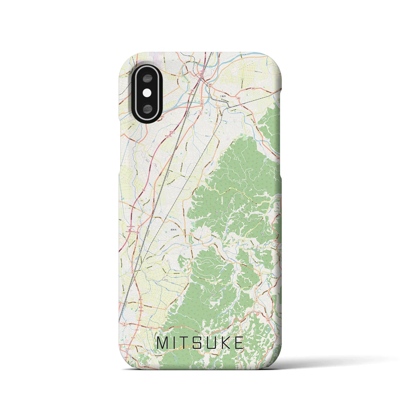 【見附(新潟県)】地図柄iPhoneケース(バックカバータイプ)