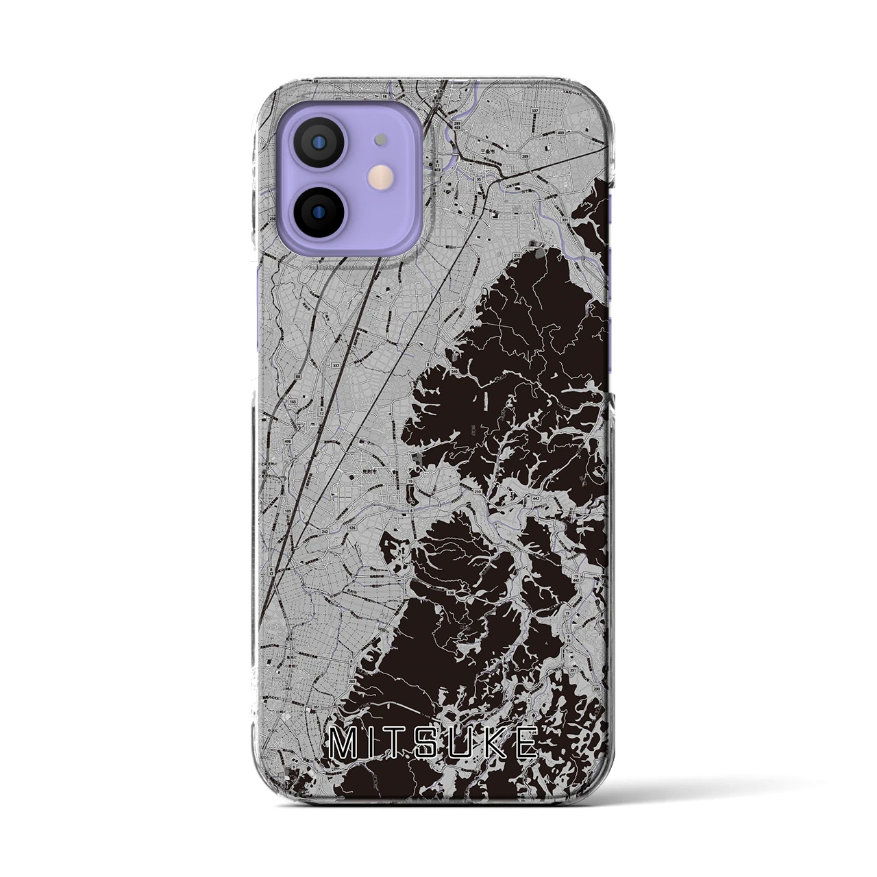 【見附(新潟県)】地図柄iPhoneケース(クリアタイプ)