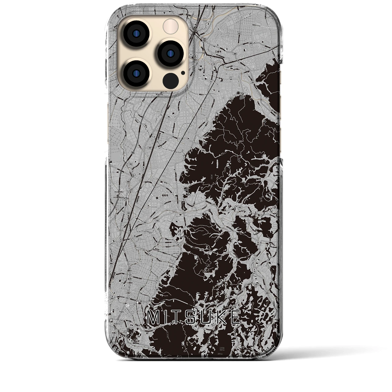 【見附(新潟県)】地図柄iPhoneケース(クリアタイプ)