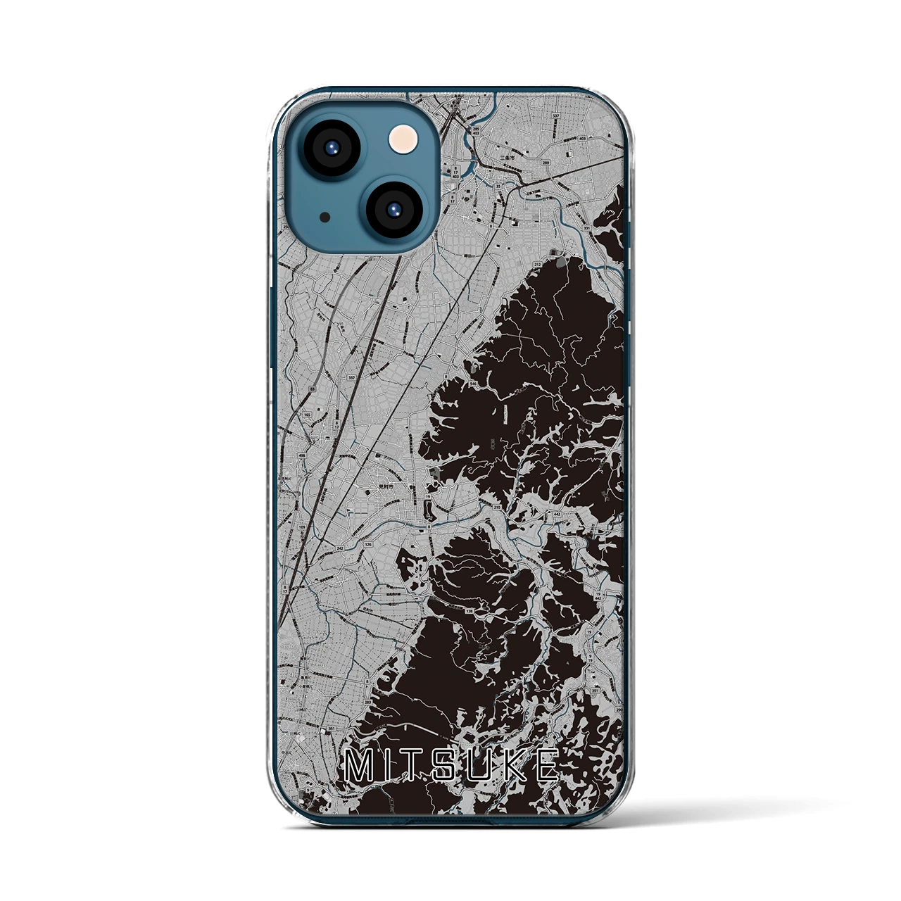 【見附(新潟県)】地図柄iPhoneケース(クリアタイプ)