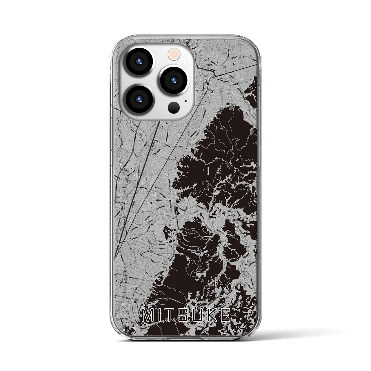 【見附(新潟県)】地図柄iPhoneケース(クリアタイプ)