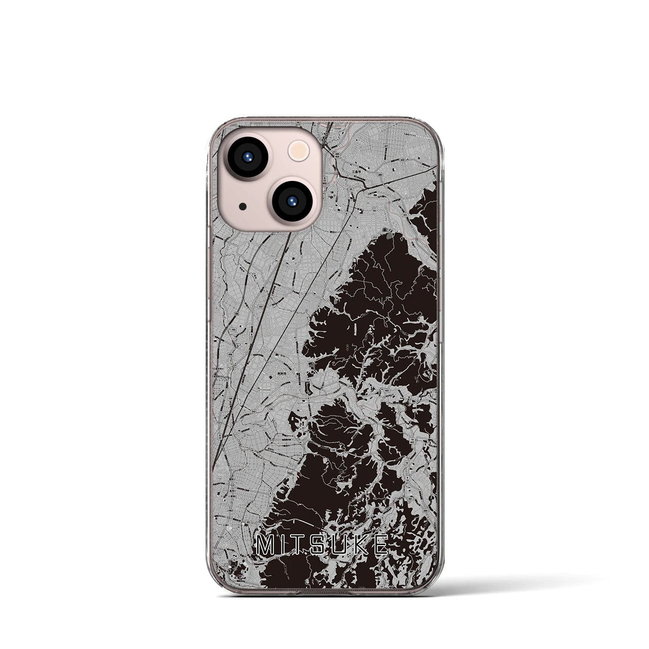 【見附(新潟県)】地図柄iPhoneケース(クリアタイプ)