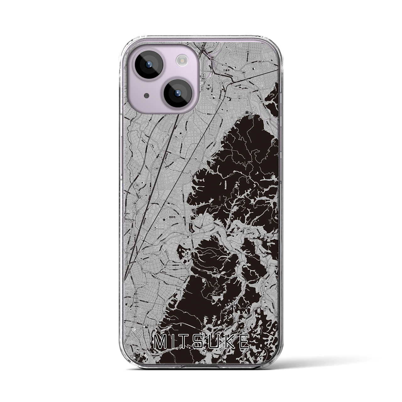 【見附(新潟県)】地図柄iPhoneケース(クリアタイプ)