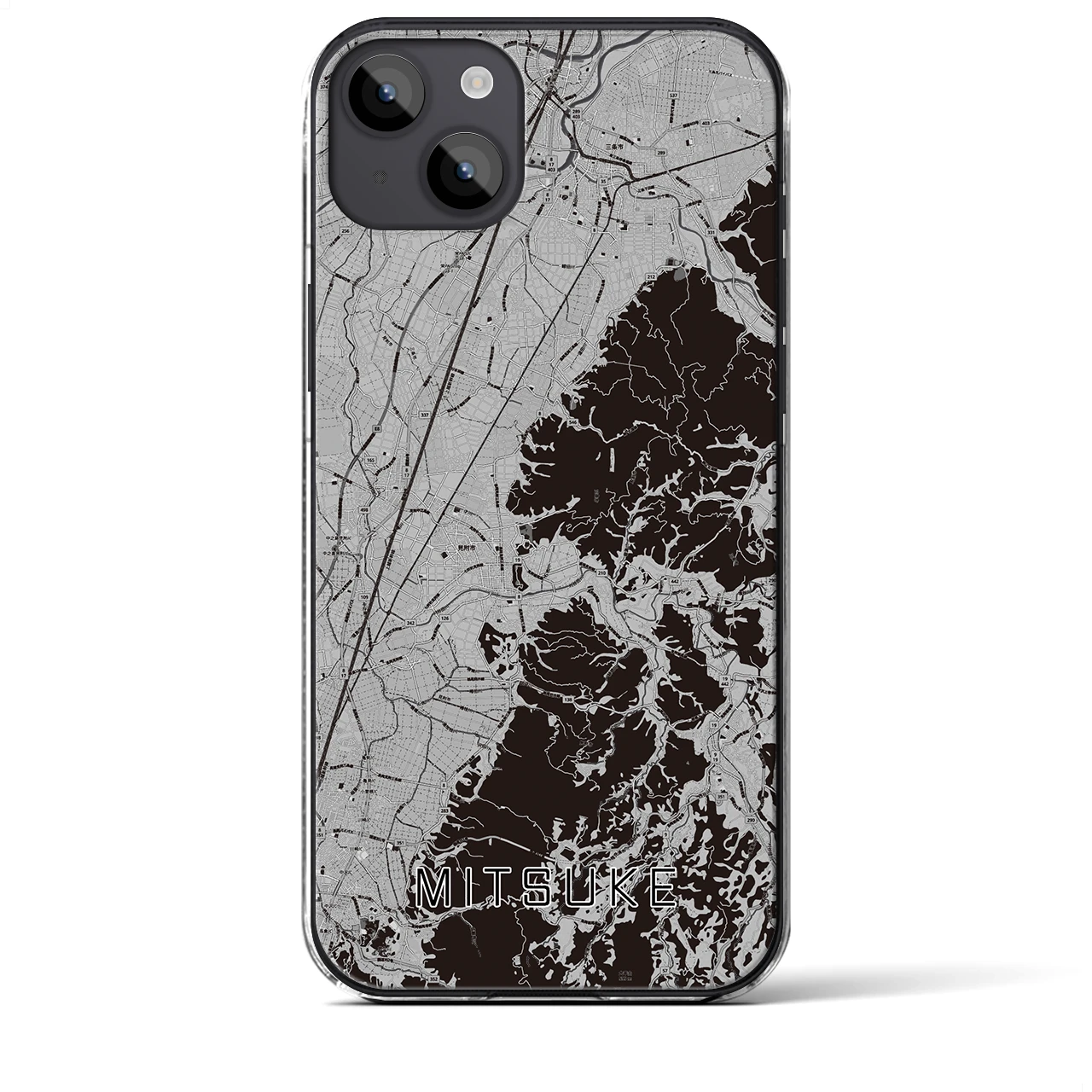 【見附(新潟県)】地図柄iPhoneケース(クリアタイプ)