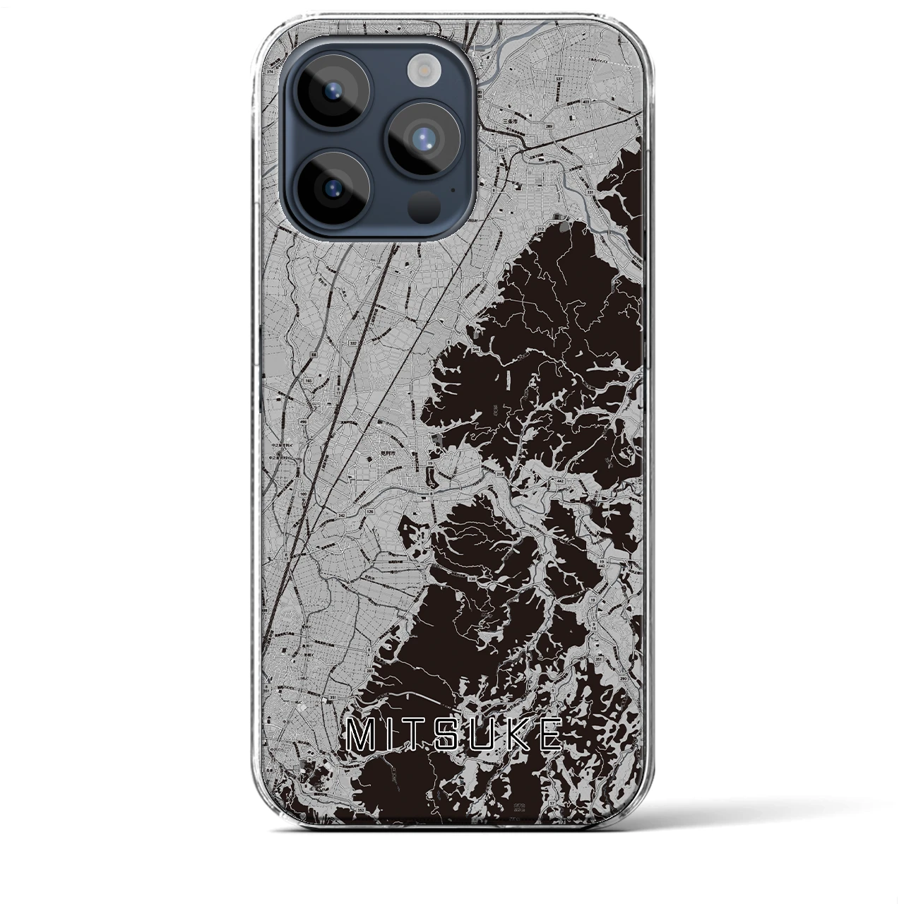 【見附(新潟県)】地図柄iPhoneケース(クリアタイプ)