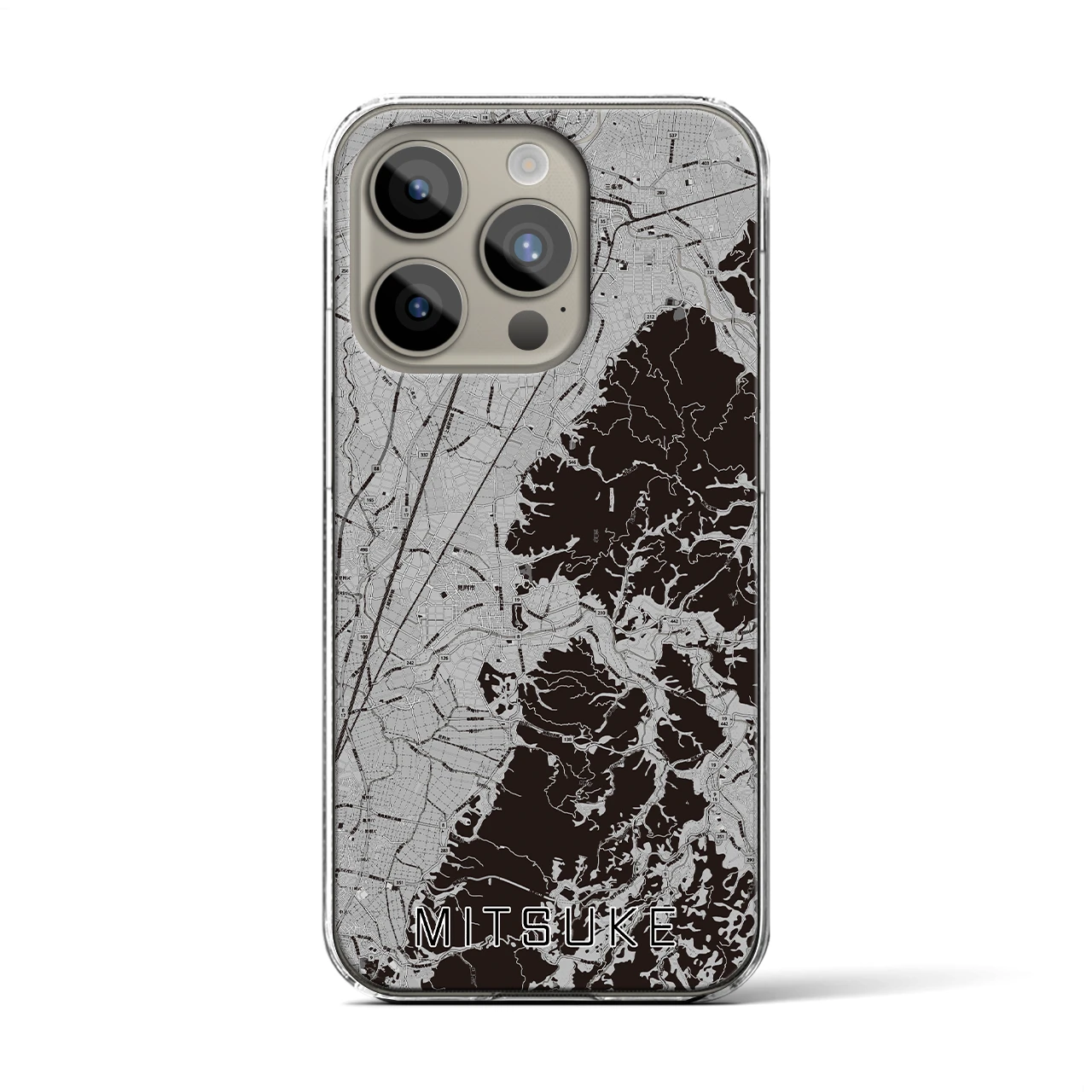 【見附(新潟県)】地図柄iPhoneケース(クリアタイプ)